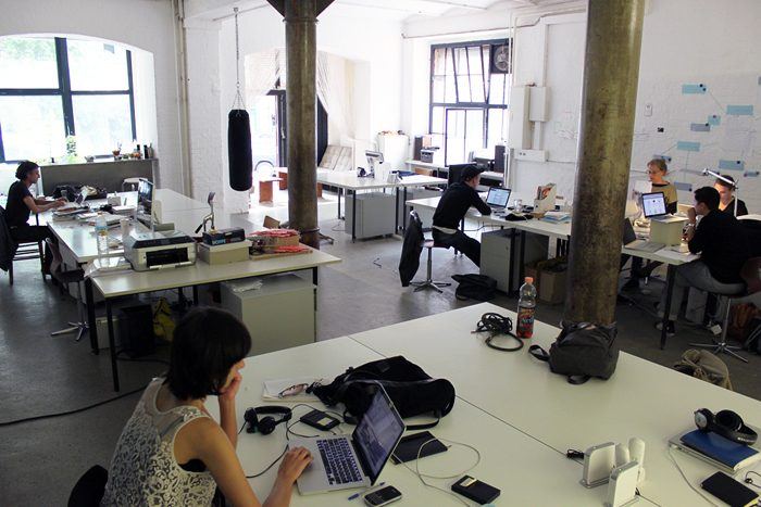 Χώρος συνεργασίας τύπου coworking στο Βερολίνο.